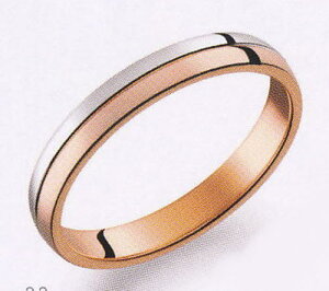 True Love トゥルーラブ (33) M375 卸直営店 Pt900 プラチナ & K18PG ピンクゴールド マリッジリング 結婚指輪 ペアリング(1本)
