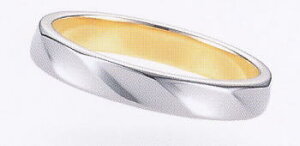 ★【卸直営店のお得な特別割引価格】★ et toi エトワ B033W Pt900/K18YG マリッジリング 結婚指輪 ペアリング (1本)