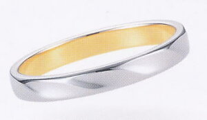 ★【卸直営店のお得な特別割引価格】★ et toi エトワ B033M-3 Pt900/K18YG マリッジリング 結婚指輪 ペアリング (1本)