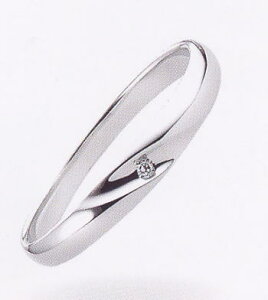 ★【卸直営店の(お得な特別割引価格)】★ et toi エトワ K016 Pt900ダイヤ入り マリッジリング 結婚指輪 ペアリング (1本)