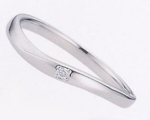 ★【卸直営店の(お得な特別割引価格)】★ et toi エトワ M042-2 Pt900ダイヤ入り マリッジリング 結婚指輪 ペアリング (1本)