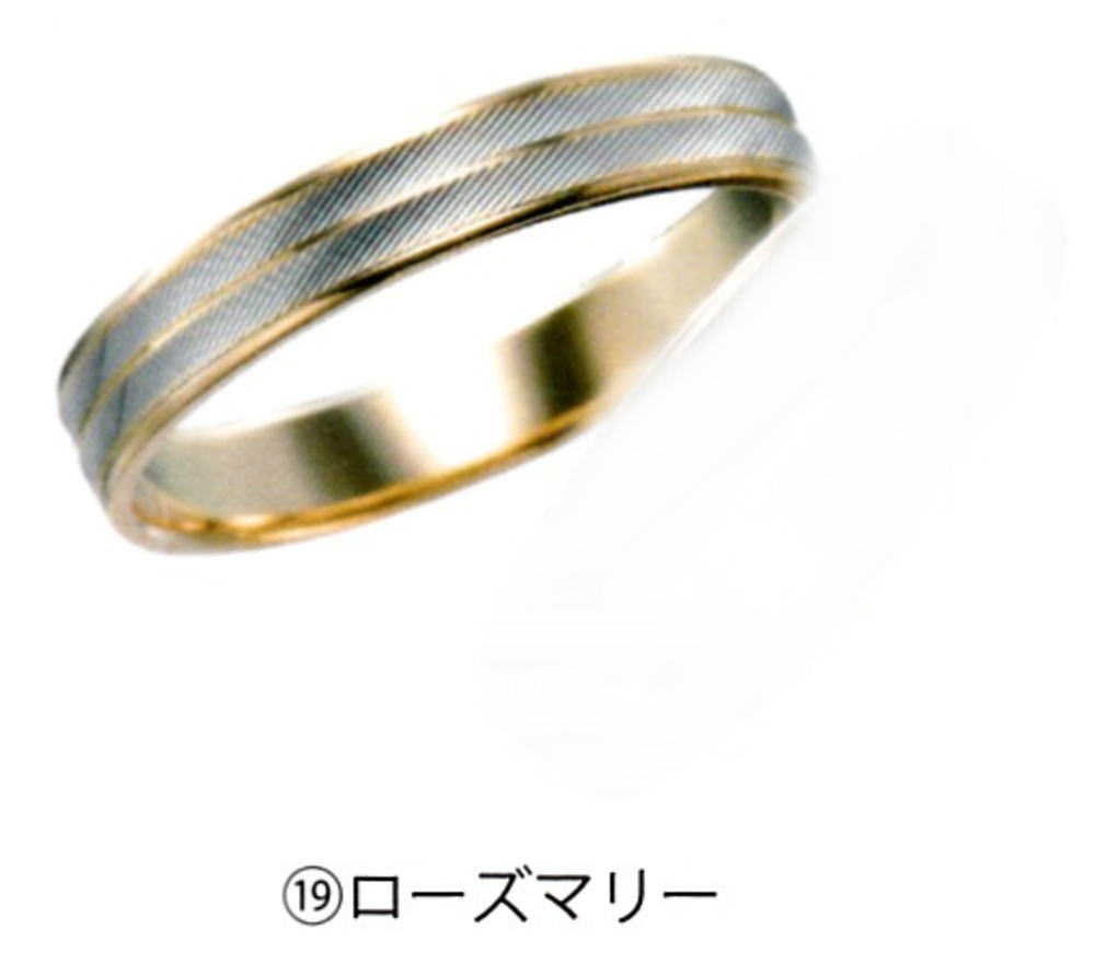 Serieux セリュー No.19M(男性） ローズマリー K18/Pt900 結婚指輪、マリッジリング、ペアリング(1本） | ＪＥＷＥＬＲＹ　 ＬＡＮＤ