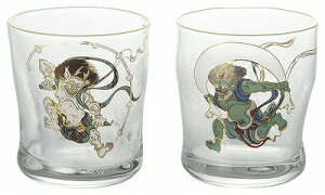 石塚硝子 ISHIZUKA GLASS アデリアグラス ADERIA GLASS 風神雷神ロックグラスペア S6227 300ml