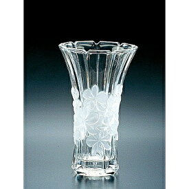 石塚硝子 ISHIZUKA GLASS アデリアグラス ADERIA GLASS 蘭柄花器 ( 中 ) F70410 クリスタル 花瓶