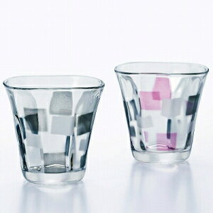 石塚硝子 ISHIZUKA GLASS アデリアグラス ADERIA GLASS 泡づくり Monochrome 泡ロックグラス モノクロペアセット S6142 ビアグラス 240ml