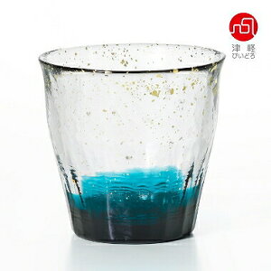石塚硝子 ISHIZUKA GLASS アデリアグラス ADERIA GLASS 津軽びいどろ 氷華金彩ロックグラス 300ml 碧 F71467 桜 F71471