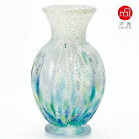 石塚硝子 ISHIZUKA GLASS アデリアグラス ADERIA GLASS 津軽びいどろ 紫陽花 壷花器 F71745 花瓶