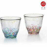 石塚硝子 ISHIZUKA GLASS アデリアグラス ADERIA GLASS 津軽びいどろ まつり金彩ロックグラスペアセット …