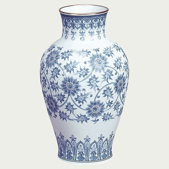 楽天市場】大倉陶園 呉須唐草 28cm 花生 7241/20A 花瓶 花器 フラワー 