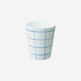 西海陶器 es cup チェック BU（M） 43623　5個セット 波佐見焼