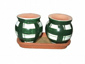 陶器 ミニ植木鉢 2個セット ミニ花器【あす楽対応】
