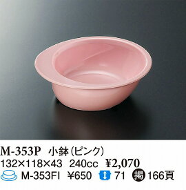 スリーラインメラミンウェア2024 小鉢 ピンク M-353P