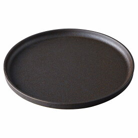 陶里 第31集 切立丸プレート いぶし黒 27.5cm 88118-461