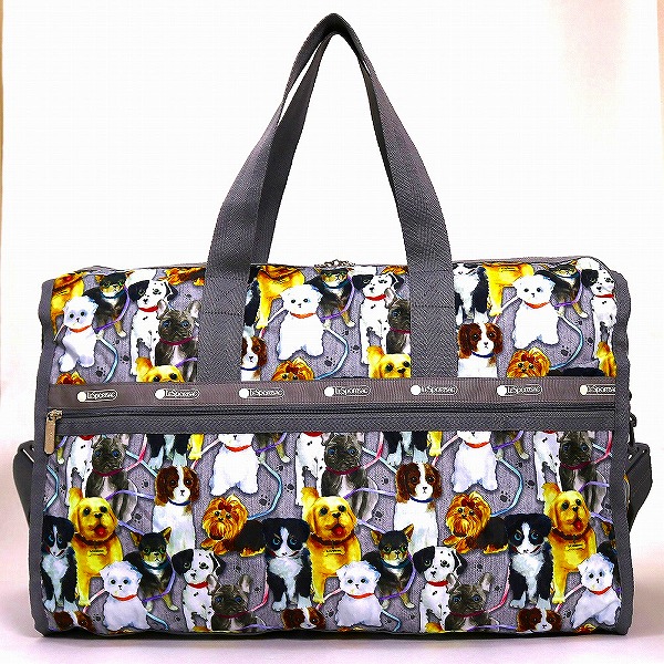 LeSportsac レスポートサック ボストンバッグ DELUXE LG WEEKENDER PUPPY PARK