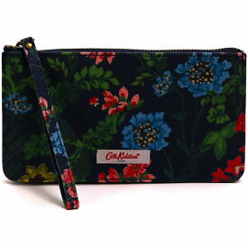 [割引クーポン]キャスキッドソン 長財布 レディース ストラップ付 Cath Kidston MULTI POCKET POUCH TWILIGHT GARDEN