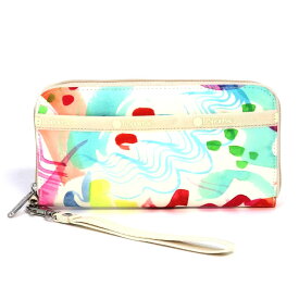 [割引クーポン]LeSportsac レスポートサック ラウンドファスナー 長財布 3462 TECH WALLET WRISTLET E838 ABSTRACT CANVAS