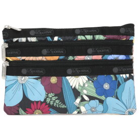 レスポートサック ポーチ 7158 E706 FAVORITE FLORAL 3ZIP コスメティック ブルー LeSportsac