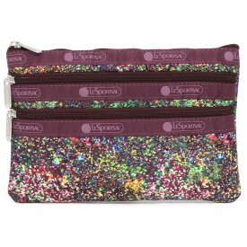 レスポートサック ポーチ 7158 E773 GLITTER MIRAGE 3ZIP コスメティック レッド LeSportsac