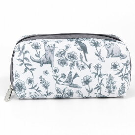 レスポートサック ポーチ レディース LeSportsac 6511 RECTANGULAR COSMETIC E975 FLORAL BIRDS AND CATS