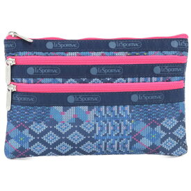 LeSportsac レスポートサック ポーチ 7158 3 ZIP COSMETIC E949 PATCHWORK KNIT