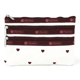 LeSportsac レスポートサック ポーチ 7158 3 ZIP COSMETIC HA83 BERRY HEART EMB