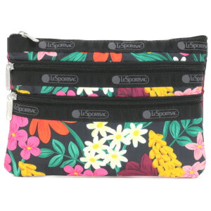 LeSportsac ���X�|�[�g�T�b�N �|�[�` 7158 3 ZIP COSMETIC HC87 Bright Garden Blooms
