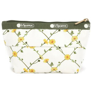 LeSportsac X|[gTbN |[` 2724 SMALL SLOAN COSMETIC HC11 DAISY CROSS ECRU