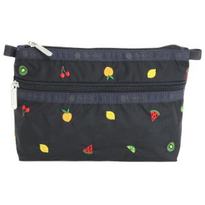 LeSportsac X|[gTbN |[` 7105 COSMETIC CLUTCH HC25 MIXED FRUIT EMBROIDERY