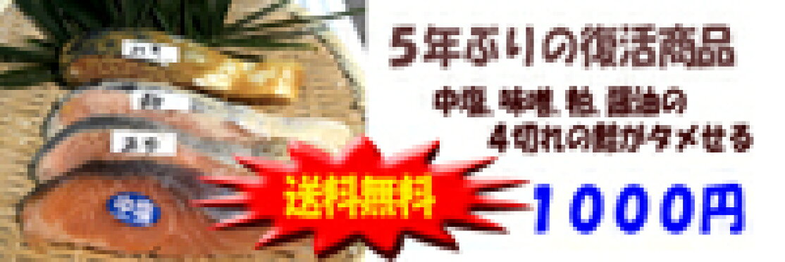 ４種の鮭送料込1000円ポッキリ