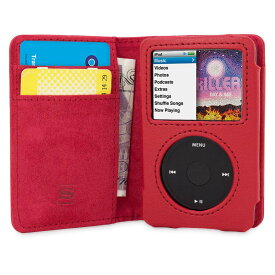 英国Snugg社 iPod Classic 用 手帳型 PUレザーケース - 生涯補償付き （レッド）