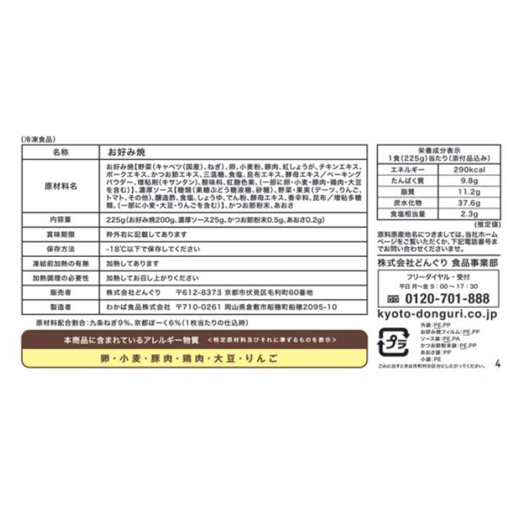 楽天市場 京都どんぐり 京野菜の入った京風お好み焼きセット 3種 計6枚 送料無料 冷凍 お取り寄せ 通販 お土産 お祝い プレゼント ギフト お中元 おすすめ わが街とくさん店