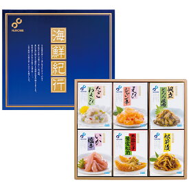 【送料無料】北海道 布目 珍味 海鮮紀行6点（いか塩辛 松前漬 えびジャン辛 帆立とろろ昆布 たこわさび 本数の子黄金松前） / 塩辛 詰め合わせ お取り寄せ 通販 プレゼント お中元 ギフト おすすめ /