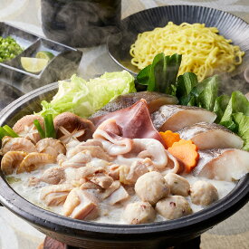 北海道産鶏もも肉と魚介を使った 鶏白湯鍋 セット 3～4人前 鶏白湯スープ ちゃんこ鍋 海鮮 つゆ スープ 素 鍋 鍋セット【送料無料】