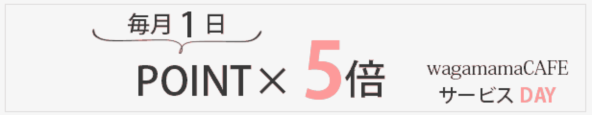 毎月1日はポイント5倍デー