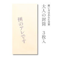 大人の封筒　例のアレです　3枚入【ぽち袋 ポチ袋 大 折らずに】【お年玉 お年玉袋 正月】