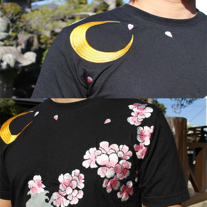 楽天市場】和柄Tシャツ 和柄刺繍半袖Tシャツ 超特大鯛刺繍！ 和柄t 