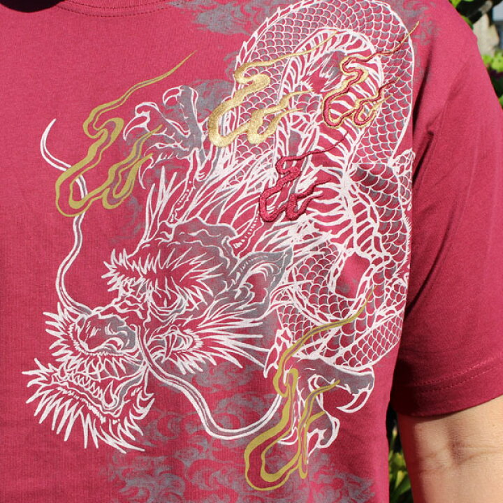 楽天市場】和柄 tシャツ 和柄半袖Tシャツ 和柄刺繍Tシャツ【YH23106 