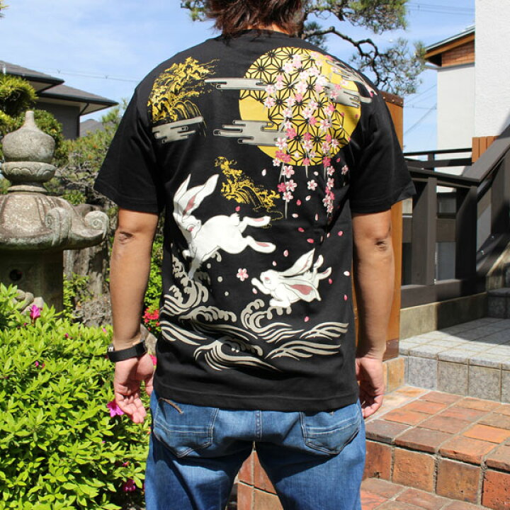 楽天市場】和柄 tシャツ 和柄半袖刺繍Tシャツ 和柄ヘンリーTシャツ 