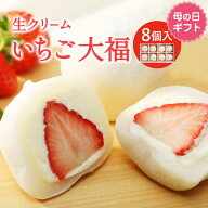 いちご大福 8個入り フルーツ大福 とちおとめ いちご 生クリーム大福 個装 苺大福 大福 スイーツ 和菓子 …