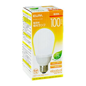 ELPA　エルパボール　電球形蛍光ランプ（蛍光ランプ）　A形　100W形　3波長形電球色　E26口金　EFA25EL/21-A102H