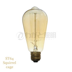 ���@�G�W�\���o���u�i�G�W�\���d���j�@�i�X���`�@ST64�@E26�@110V�@40W�@Squirrel cage�@ST64 E26 110V 40W SC�@�Ⴀ���y�Ή����i��