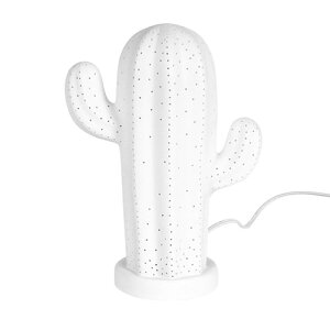 DULTON�@�_���g���@PORCELAIN CACTUS LIGHT MAT WHITE�@�t���A���C�g�@�f�X�N�����v�@�}�b�g�z���C�g�@E17�����@�d���R�[�h�@ON/OFF�X�C�b�`�@�����v�ʔ��@DS-0998WT