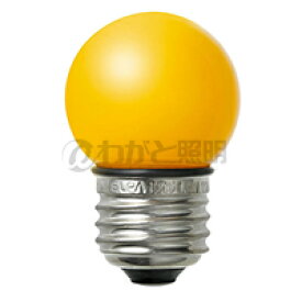 ELPA　エルパボール　LED電球　LED装飾電球　ミニボールタイプ(ボール電球形)　サイン球　G40(外径40mm)　カラー　1．4W　イエロー（黄色）　E26口金　防水設計　LDG1Y-G-GWP253