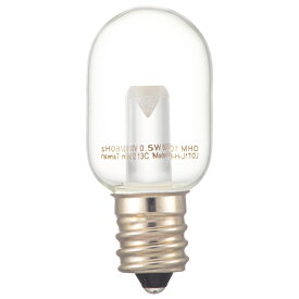 オーム電機　LED電球　ナツメ球　装飾用　0.5W　16lm　昼白色相当　T20　E12　透明クリア　LDT1N-H-E12 13C (06-4604)