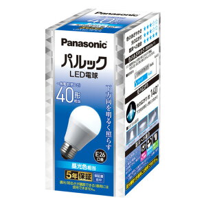 パナソニック LED電球 一般電球タイプ 下方向を照らすタイプ Ra80 40形相当(40W形相当) 昼光色(6500K) 485lm 4.2W E26口金 LDA4D-H/S/4