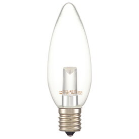 オーム電機　LED電球　シャンデリア形　装飾用　C32　E17　0.8W　40lm　昼白色 クリア（透明）　LDC1N-G-E17 13C (06-4693)