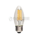 東京メタル工業　LED電球　LEDフィラメントタイプ電球　シャンデリア球形　クリアタイプ　シャンデリア球40W形相当　電球色　4．0W　全光束440lm　E26口金　全方向タイプ　LDC4LC40WE26T2