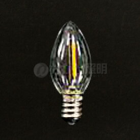 TOZAI　LED電球　フィラメント形ミニLED電球　装飾用　AC110V仕様　防水仕様　ローソク球　C7　深赤系電球色（2100K）　0．2W　15lm　E12　クリア　TZC7E12C-0.2-110/21