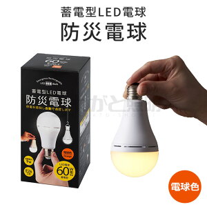 かりはな製作所 蓄電型LED電球 防災電球 一般電球形 60W形相当 電球色(3000K) 9W 810lm(非常点灯時360lm) E26 KS01-OR