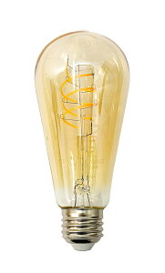 ALEG�@Spiral Filament LED�@�t�B�������gLED�d���@�G�W�\���`�@LED�p�t�ʑ�������ɑΉ��@60W�`�i60W�����j�@820lm�@6.6W�@E26�@�d���F2700K�@LDST7L-A60/FL/D/922